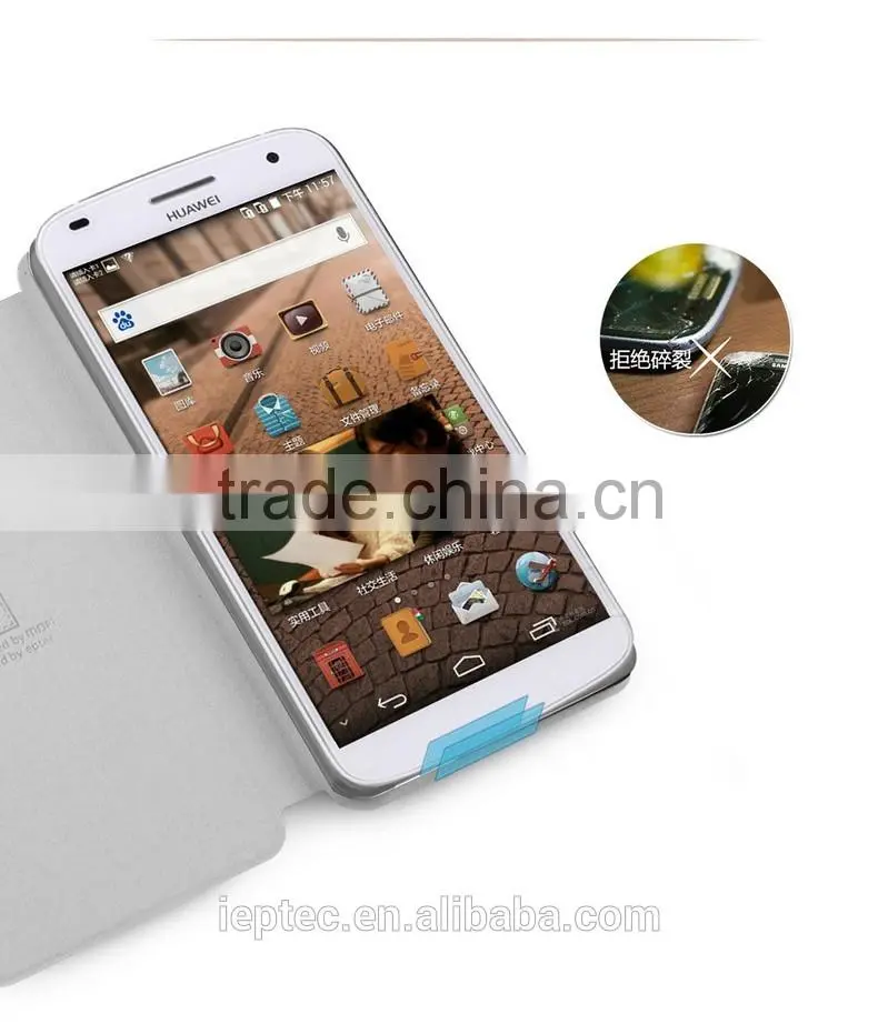 MOFi Case Cover for Huawei Ascend G7 , Luxury PU Flip Mobile Phone Case for Huawei G7