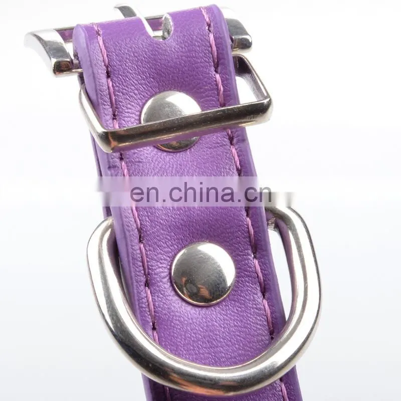 Cheap Price Colorful Pu Leather Spiked Dog Collar