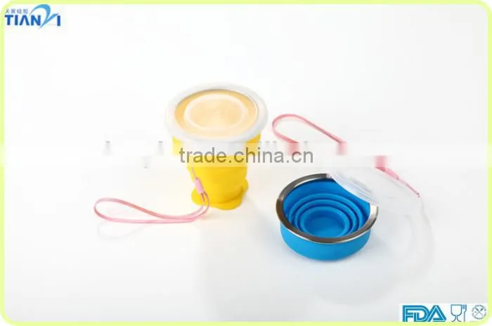 Promotional Food Grade Collapsible Silicone Coffee Cup