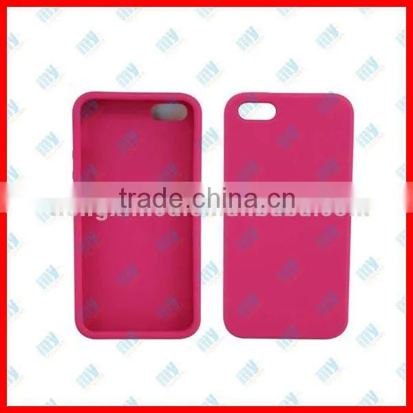 lowest price Sublimation silicon case for iPhone5, with aluminium sheet