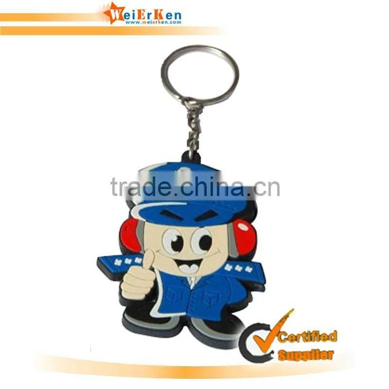customized rubber keyring
