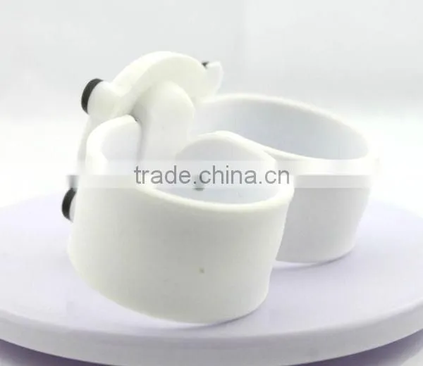 Cute panda slap watch with glass face quartz movt silicone strap for child