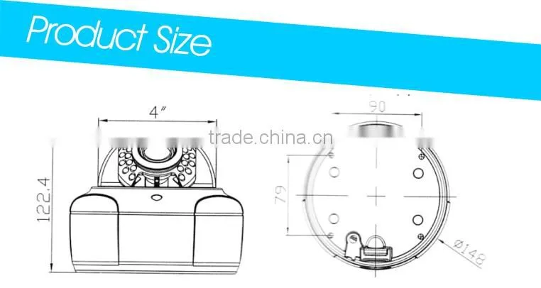 4.0MP H.265 HD IP Camera WDR H.265 Nigth Vision With Bracket Weather/Waterproof IP IR Dome Camera CCTV Camera