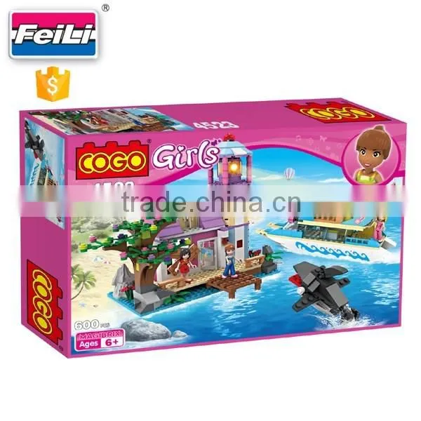 new cogo girls bricks educational plastic building blocks toys for kids diy toys
