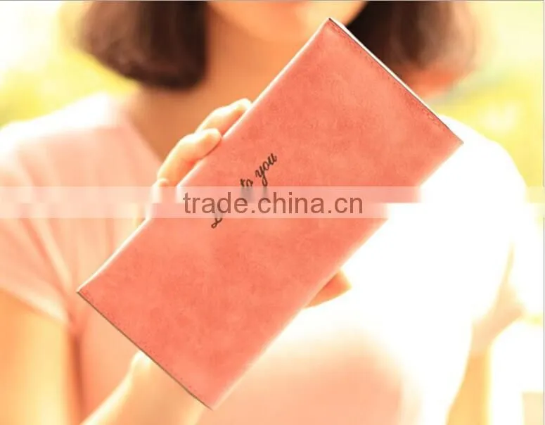 Beautiful soft nubuck leather women wallet
