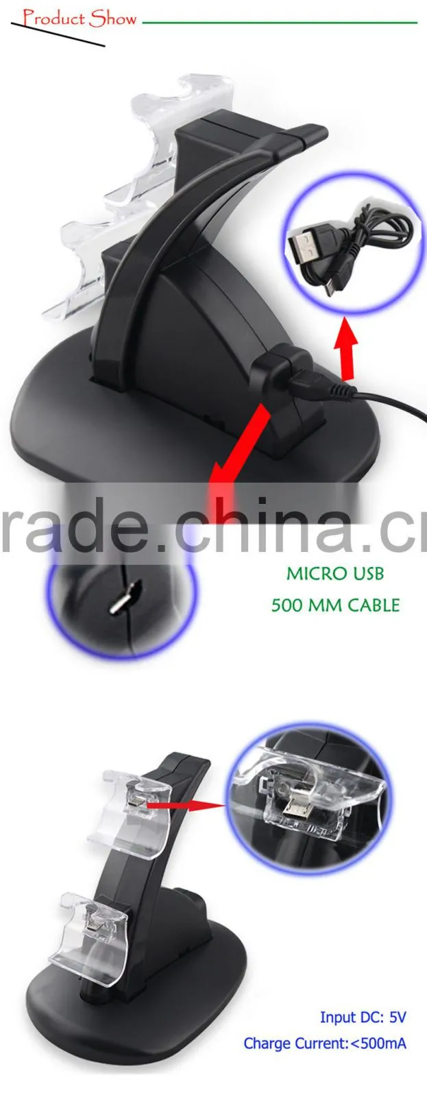 For Xbox One Controller 1400mah Black Rechargeable Battery Pack Charge Meter Cable