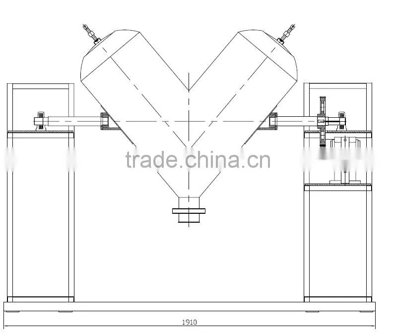 factory direct sale V shape stainless steel dry powder mixer