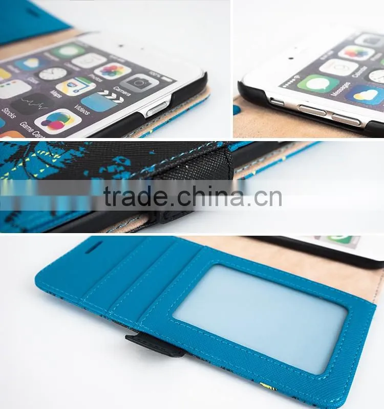 Printing PU Flip Case For Smartphone for iPhone 6/6s for Lady/Women/Female