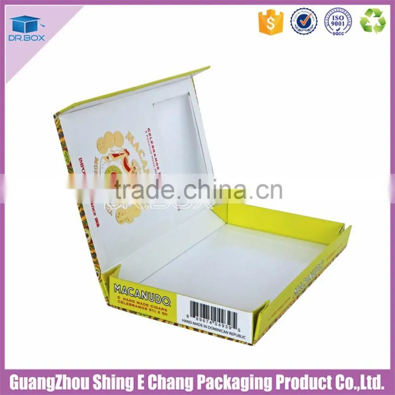 2016 Hot selling new style gift Die-cutting handmade cigar humidor box for e-cigarette