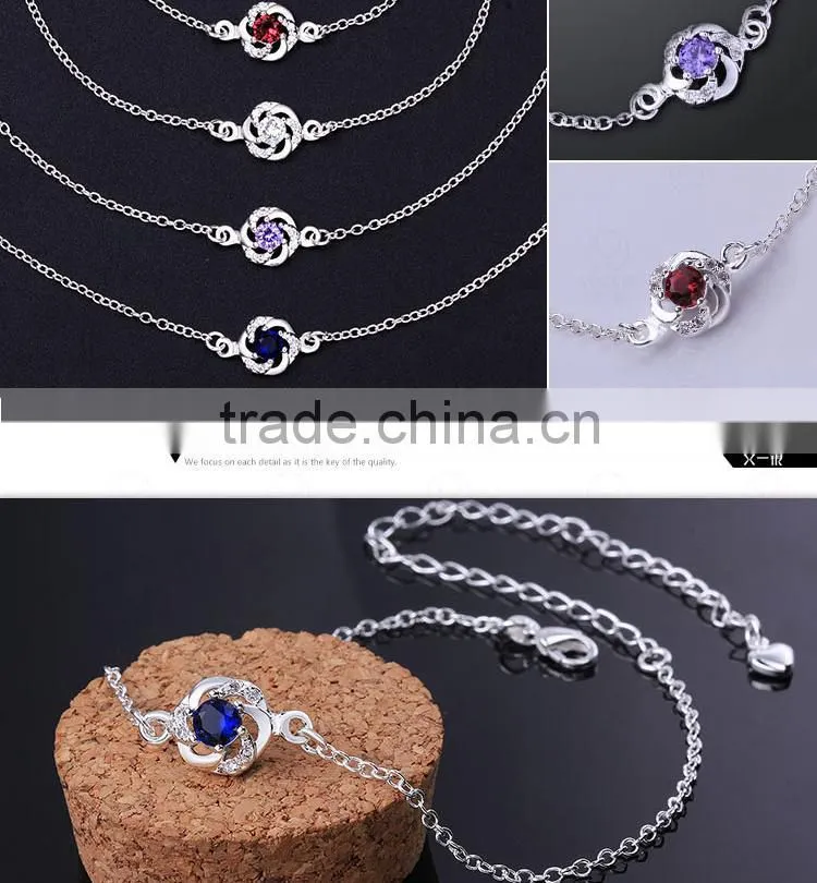 Elegant Wedding Different Size Silver Sapphire Barefoot Jewelry
