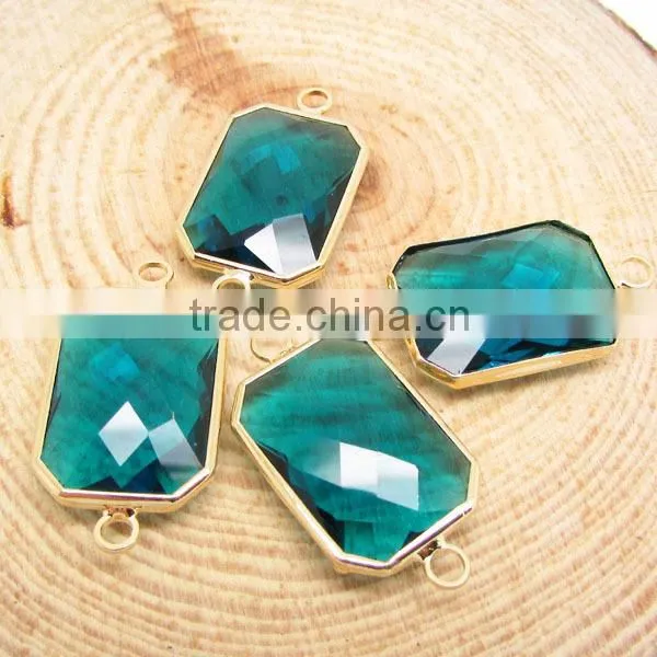 JF6577 Wholesale crystal glass bezel teardrop pendants