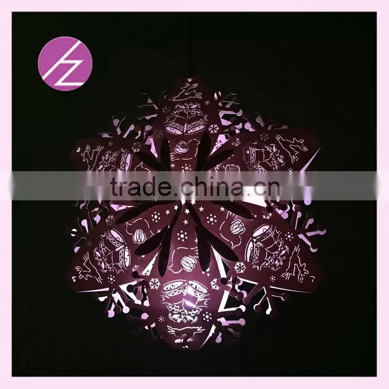 New style of 3D christmas star favor christmas room decoration be able to shine hot sale assorted colours good quality paper