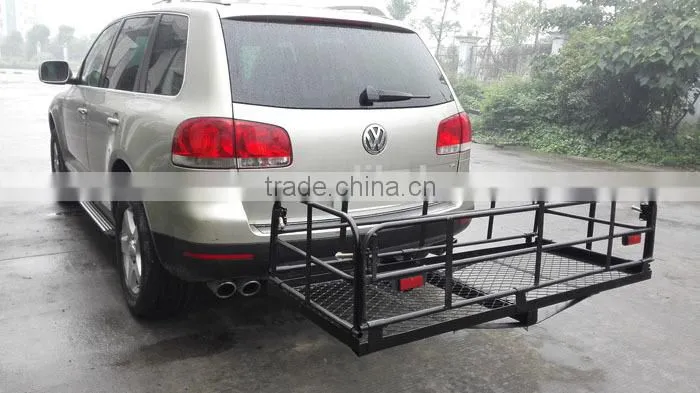 car hitch mount folding cargo carrier