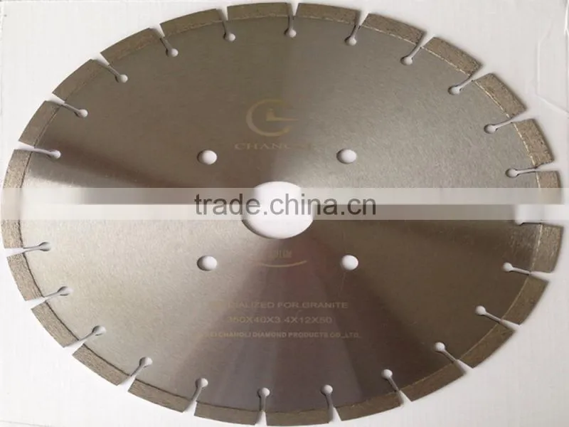 350mm (14" )High Efficient Top Grade Diamond saw blades for soft medium hard granite