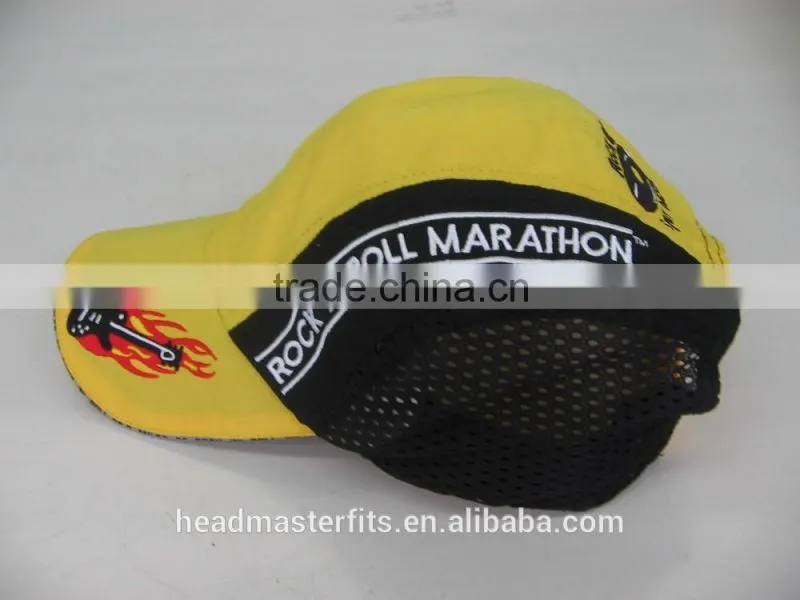 Custom Nylon Promotion Baseball Cap with hole 4 panel Short Bill Baseball hats Short Bill Mesh Beach Hat For Man