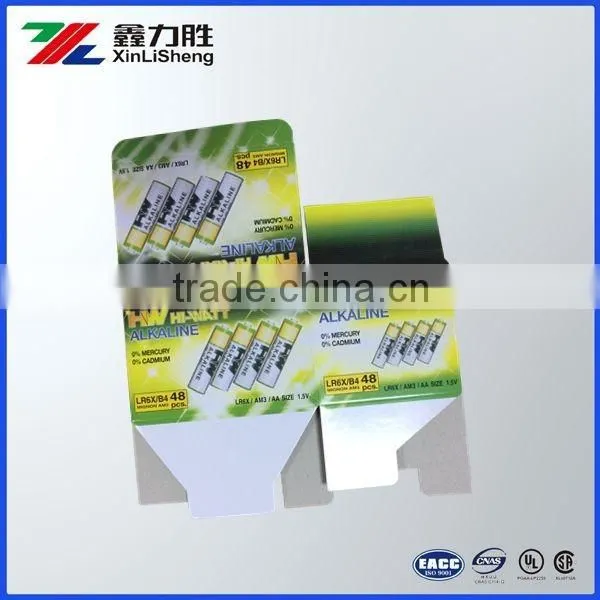 Folding paper box for battery, creative printed paper packaging box