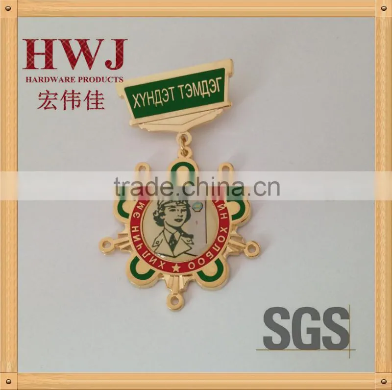 two parts custom logo metal medal