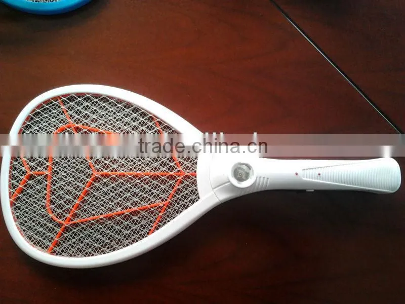 2013 new modle rechargeable fly killer racket with LED in the handle