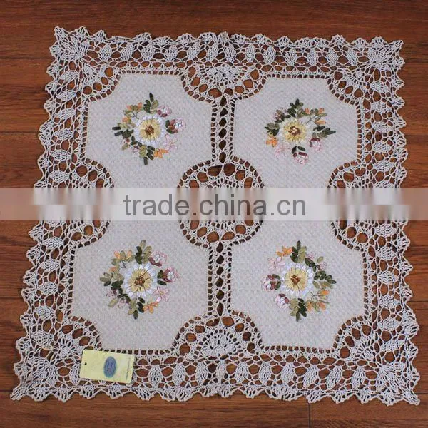 Crochet with Lace table cloths