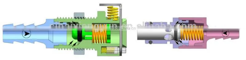 3/16" POM/EPDM Plastic disconnector IMD1603PH Male