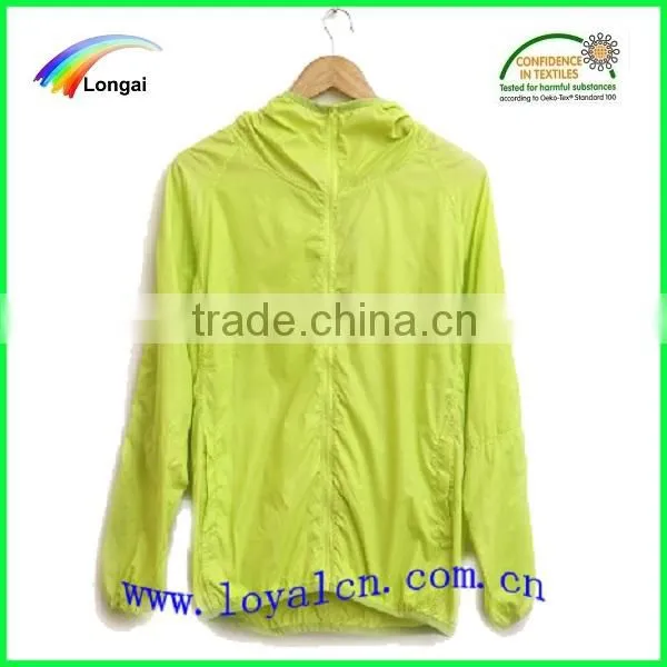 customized green polyster foldable raincoat womens