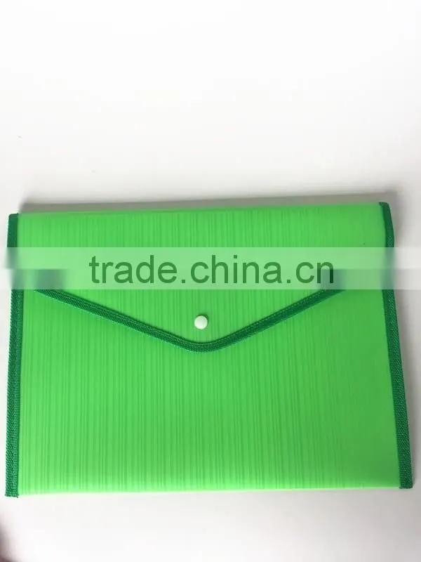 2016 New Fashion Factory Price A4, A5 File Pocket with Button