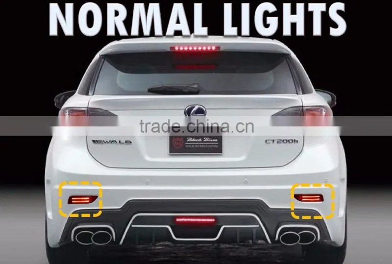 FOR LEXUS CT200H Car Tail LIGHT Red Brake warning REAR BUMPER LIGHT