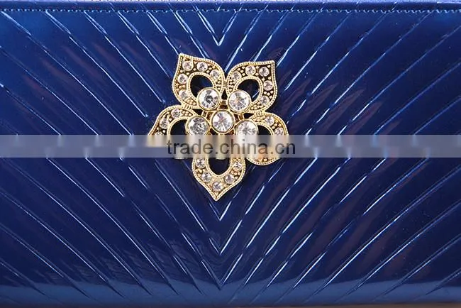 4534 fashion zipper closure wallet diamond decorating women wallets