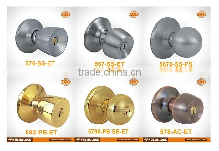 Zinc alloy / High quality / key in knob lock with deadbolt