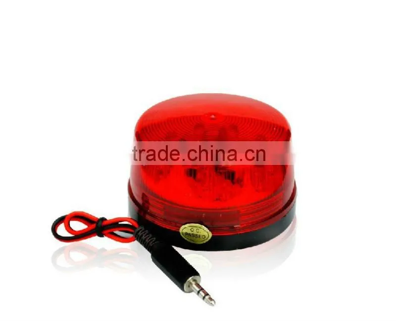12V Waterproof LED Flashing Strobe Light Security Warning Light Sound Alarm 11