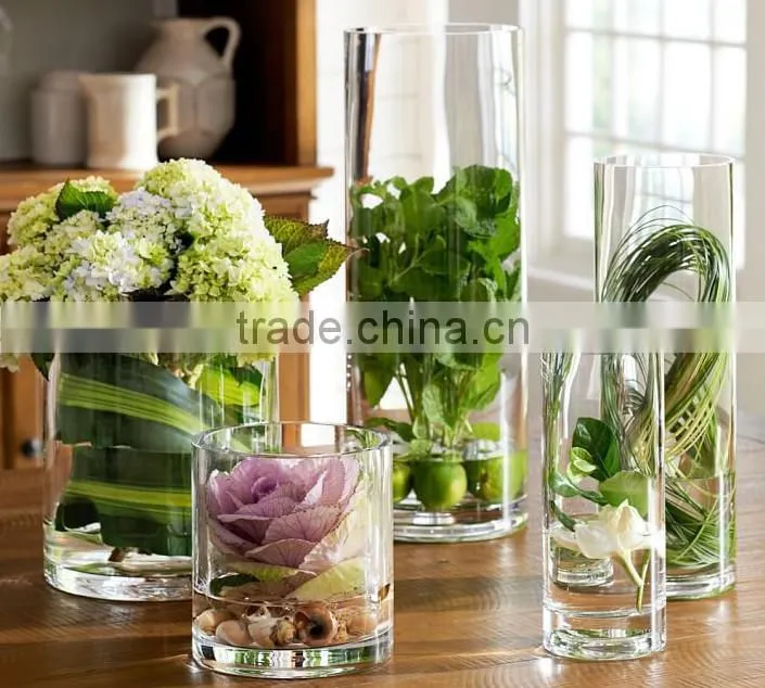 Hot Selling Handmade Crystal clear Glass Vase