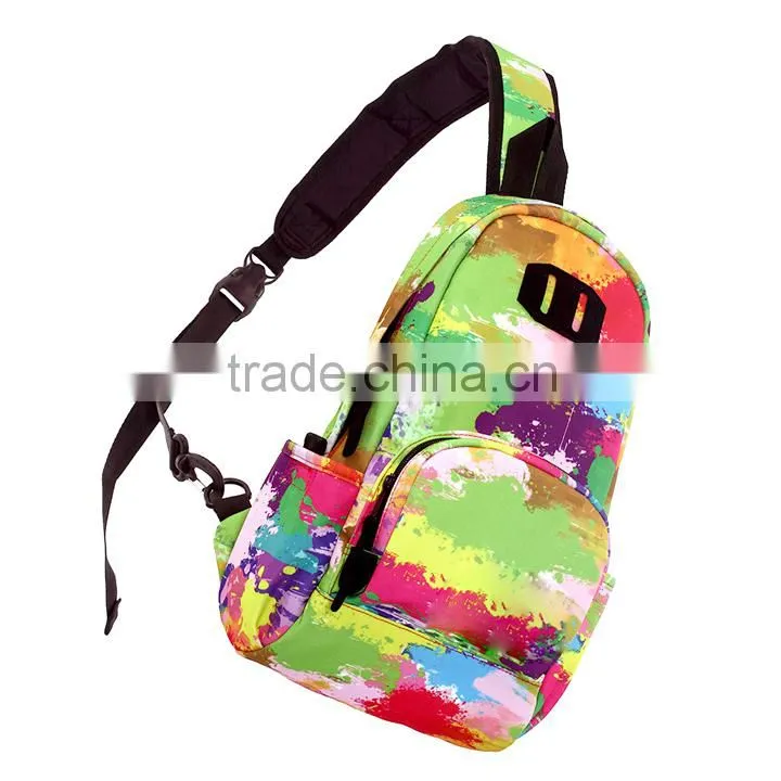 Trendy tactical qualified portable chest bag with customize printing