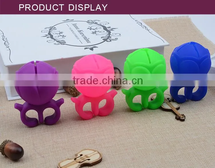 Custom acrylic rubber silicone wearable nail polish bottle holder