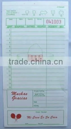 CT-903SP Alibaba Trade Assurance guest checks from Timipaper