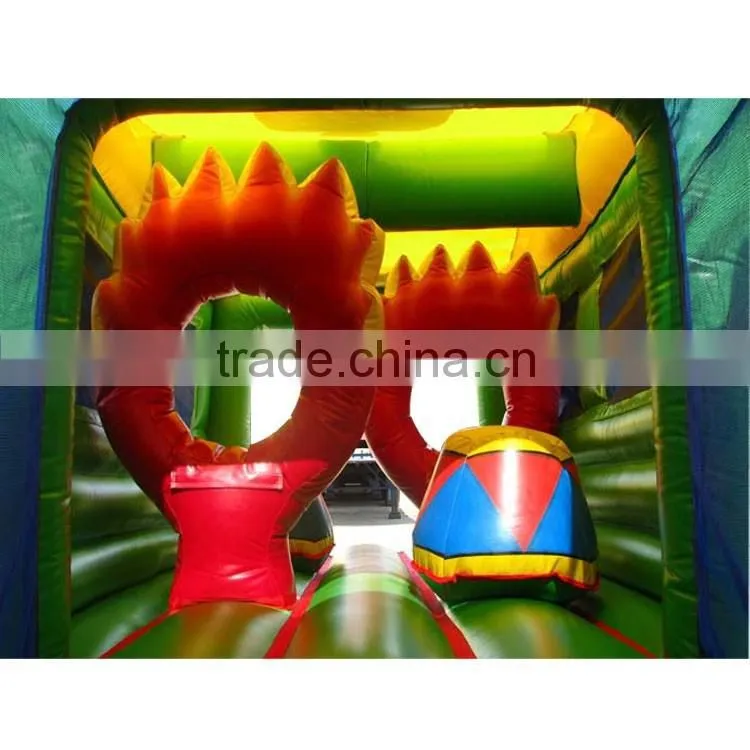 hot sell kids inflatable train obstacle course equipment,outdoor obstacle course entertainment equipment for children