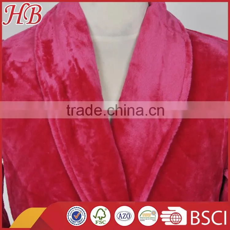 flannel fleece long bathrobe
