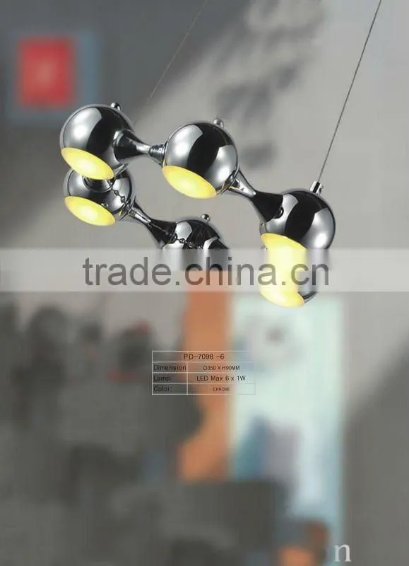 PD-7098-8 new design decorative modern led pendant lamp fixture