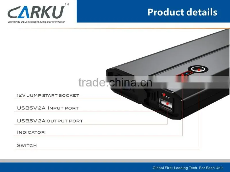 Carku 5000mAh Epower66 slimmest mobile battery mini jump starter