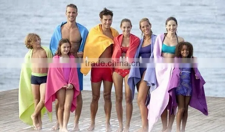 wholesale Quick Drying suede microfiber beach towel travel for outdoors