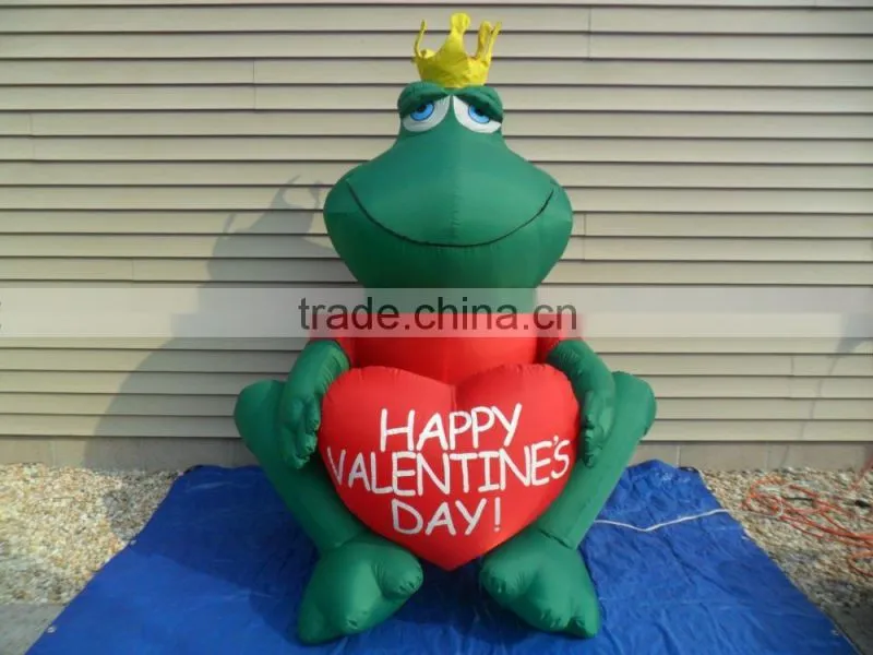DK-893 christmas inflatable green Frog love happy Valentine's Day ornament decor