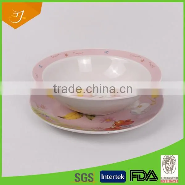 Ceramic Plate With Lovely Cat Design , High Quality Ceramic Plate With Full Decal