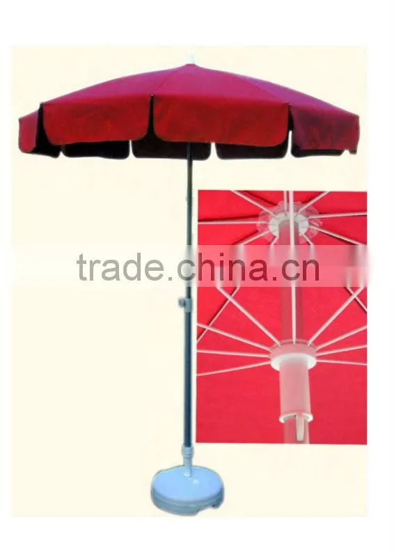 wooden color coated aluminum Garden Umbrella, decorative garden umbrellas, outdoor sun garden umbrella