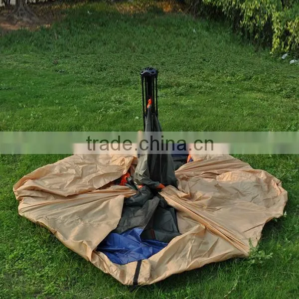 New Style 4 Door Big Family Double Layer 4 Person Fiberglass Automatic GardenTent