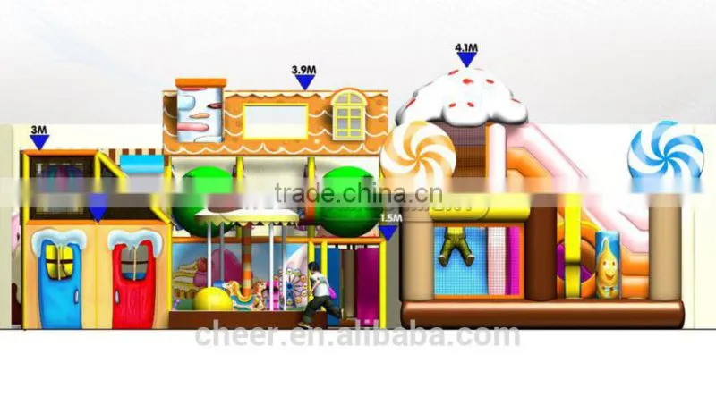 Cheer Amusement Candy Themed Children Amusement Park Toddler Soft Playground Equipment