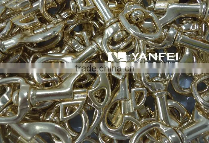 Solid Brass Swivel Eye Bolt Snap Hook