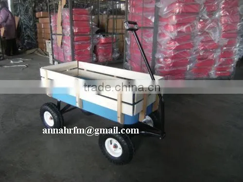 pull along trailer wagon Woody cart trolley