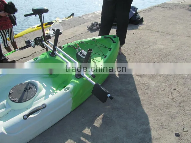 Parent-child kayak with electric motor