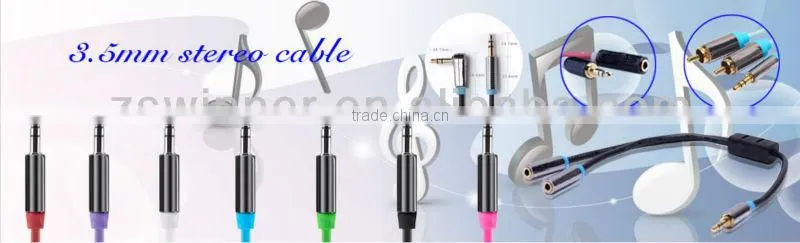 RJ9 Adaptor cables Double 3.5mm jacks to RJ9 connector for PC ,telephone headset