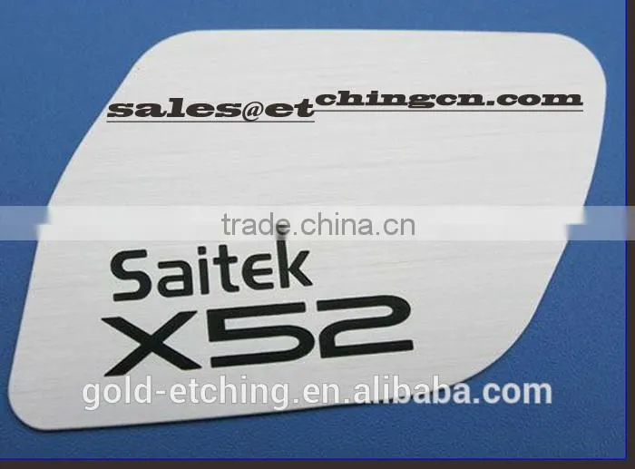 Custom design etching stainless steel name plate , metal sign