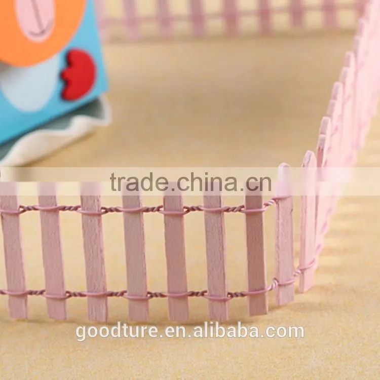 Mini Wooden Fence Toys Garden Fence